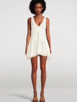 In This Groove Lace-Trimmed Slip Dress