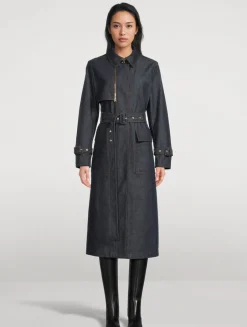 India Denim Trench Coat