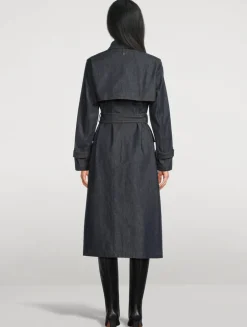 India Denim Trench Coat