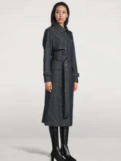 India Denim Trench Coat
