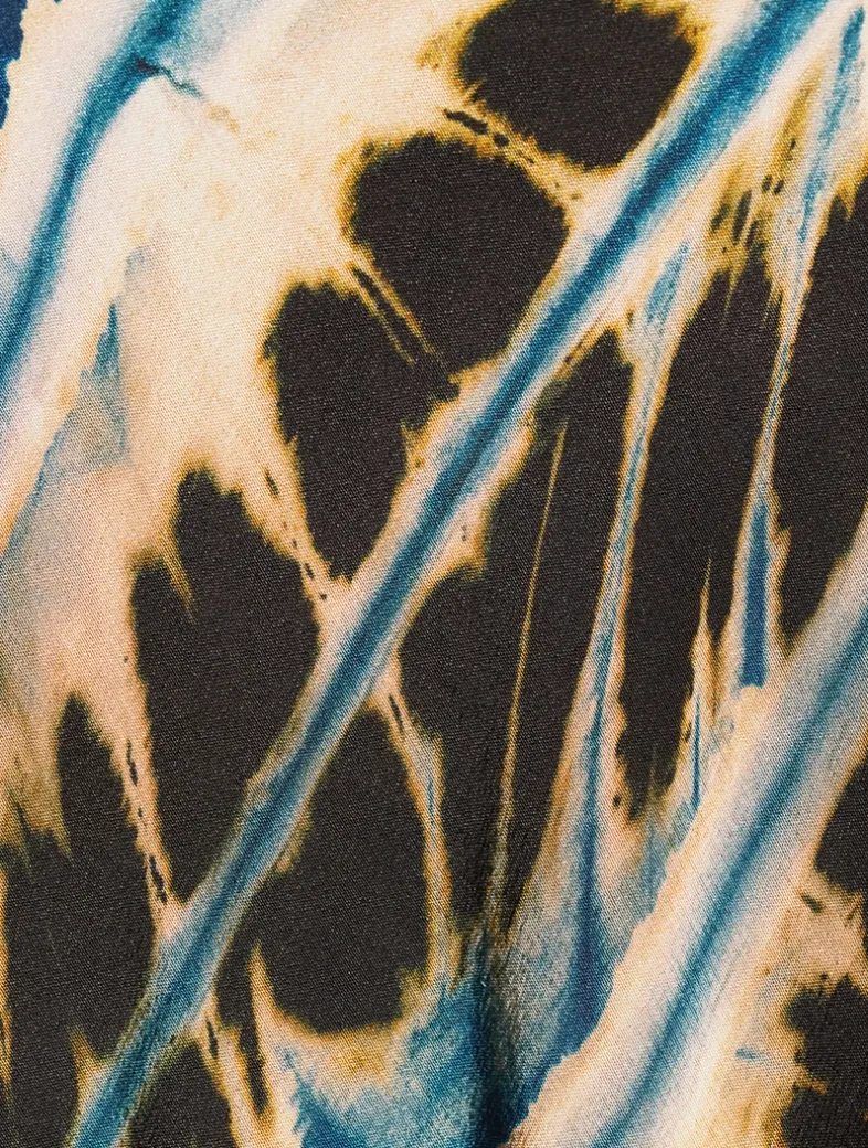 Ines Printed Silk Midi Dress