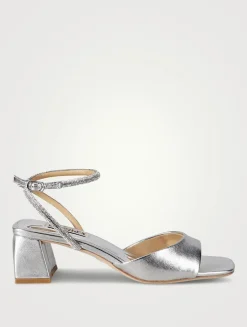 Infinity II Crystal Metallic Leather Sandals