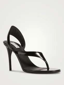 Infradito Patent Leather Slingback Sandals