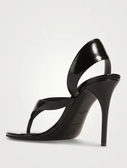 Infradito Patent Leather Slingback Sandals