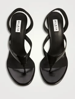 Infradito Patent Leather Slingback Sandals