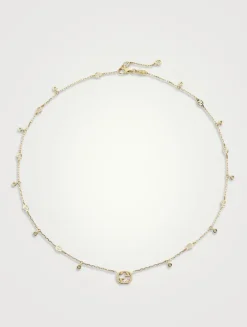 Interlocking G 18K Gold Diamond Necklace