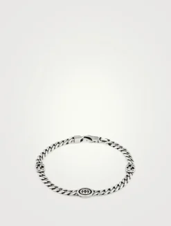 Interlocking G Sterling Silver Bracelet