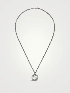 Interlocking G Sterling Silver Necklace