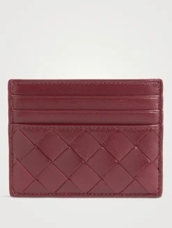 Intrecciato Leather Card Case