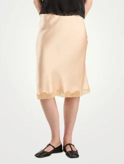 Irene Silk Slip Skirt