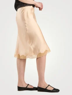 Irene Silk Slip Skirt