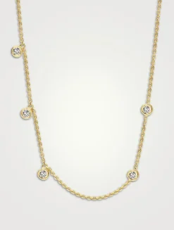 Ivy 18K Gold Station Necklace