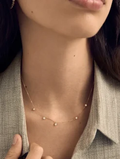 Ivy 18K Gold Station Necklace