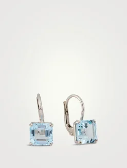 Jac+Jo Harper Silver Earrings With Blue Topaz