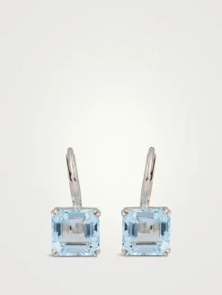 Jac+Jo Harper Silver Earrings With Blue Topaz