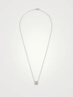 Jac+Jo Harper Silver Necklace With Green Topaz