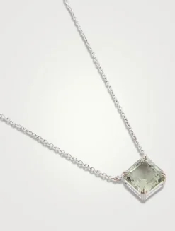 Jac+Jo Harper Silver Necklace With Green Topaz