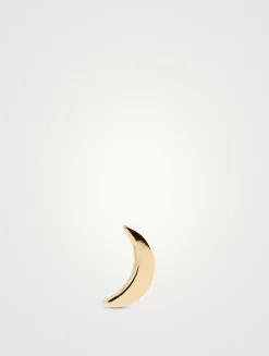 Jac+Jo 14K Gold Icon Moon Stud Earring