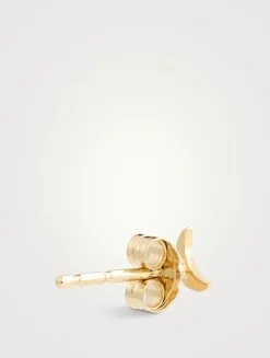 Jac+Jo 14K Gold Icon Moon Stud Earring