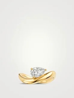 Jackie Ring With Pear Lab Grown Diamond
