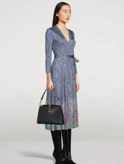 Jersey Wrap Dress In Paisley Print