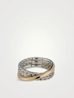 JH Essential 14K Gold And Sterling Silver Crossover Ring