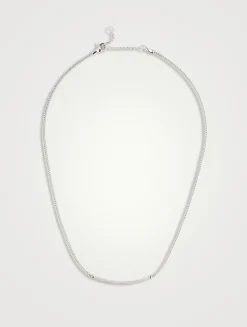 JH Essential Sterling Silver Necklace With Pavé Diamonds