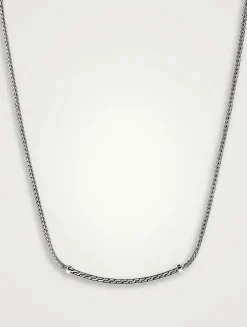 JH Essential Sterling Silver Necklace With Pavé Diamonds