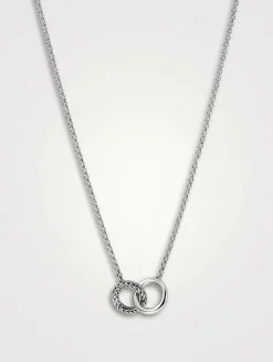 JH Essentials Silver 2mm Mini Rolo Chain Interlinking Necklace