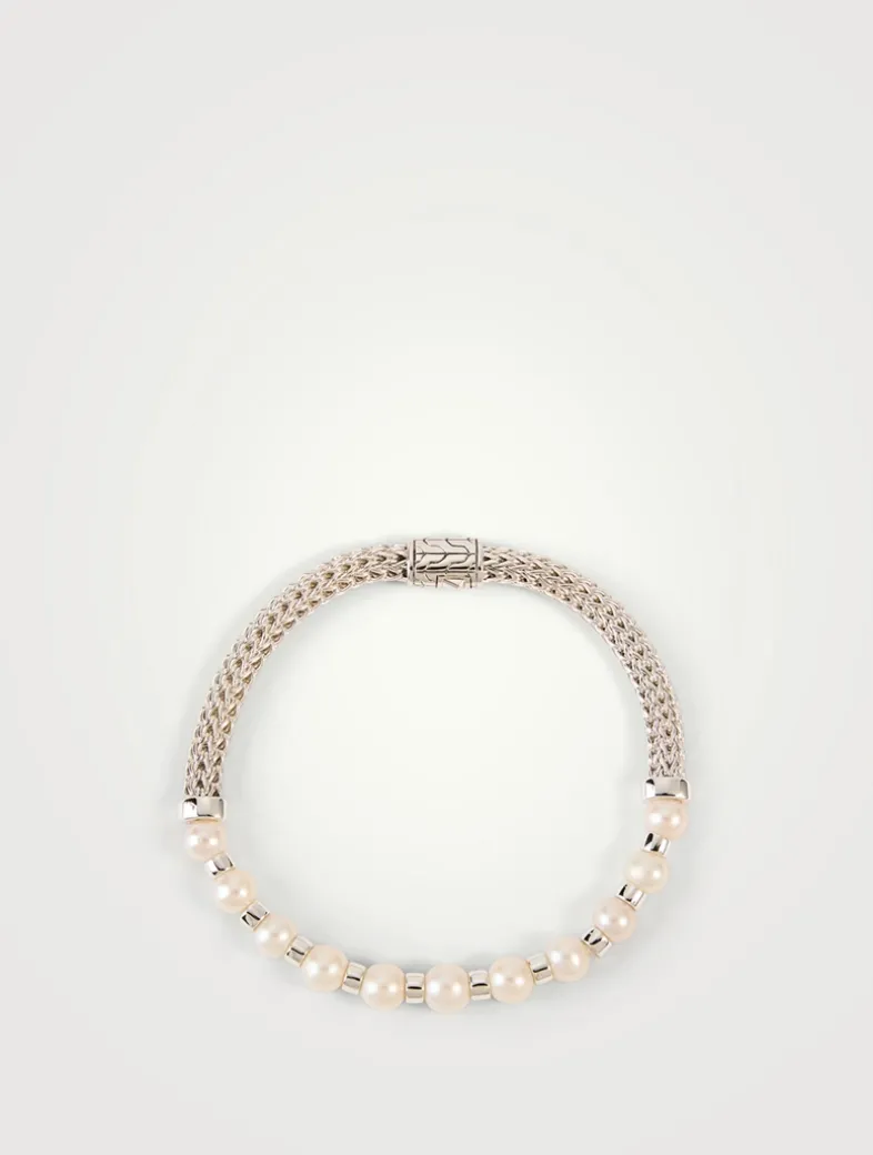 JH Essentials Sterling Silver Pearl Bracelet
