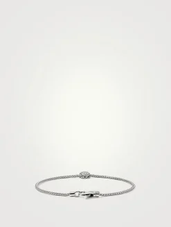 JH Essentials Sterling Silver Bracelet With Pavé Diamonds