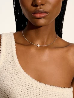 JH Essentials Sterling Silver Chain Necklace With Pearl