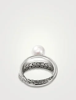JH Essentials Sterling Silver Ring With Pearl