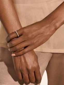 JH Essentials Sterling Silver Pavé Diamond Band Ring