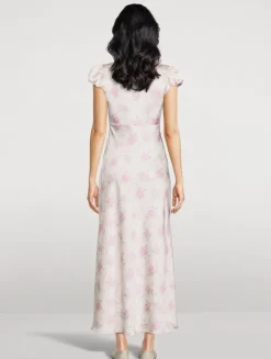 Joelette Satin Dress In Floral Print