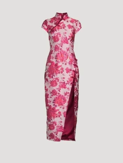Josephine Floral Jacquard Midi Dress