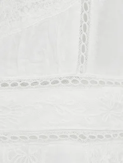 Jovina Lace-Trimmed Cotton Midi Dress