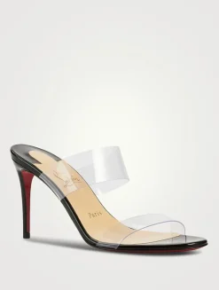 Just Nothing PVC And Patent Leather Mules
