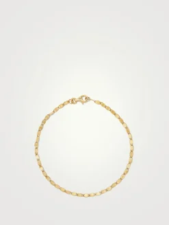 14K Gold Anchor Chain Bracelet