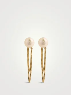 14K Gold Chain Drop Earrings