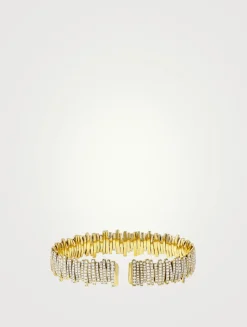 18K Gold Classic Milli Full Pavé Diamond Bangle Bracelet