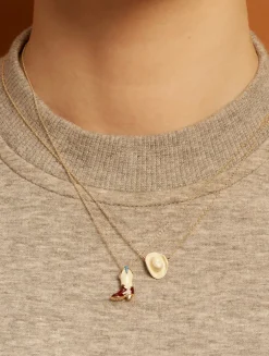 9K Gold Cowboy Hat Pendant Necklace