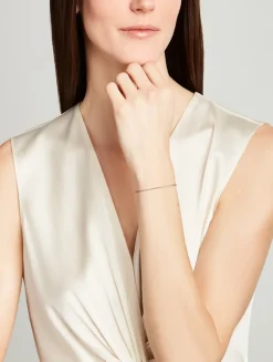 14K Gold Diamond Bar Chain Bracelet