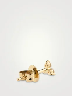 14K Gold Diamond Trio Stud Earring