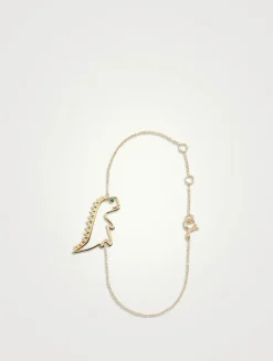 9K Gold Dino Esmeralda Chain Bracelet