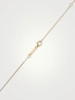 18K Gold Evil Eye Midi Emerald Half Pavé Pendant Necklace