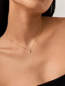 14K Gold Fine Diamond Heart Mini Pendant Necklace