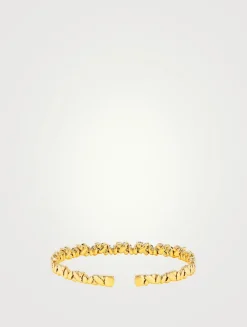 18K Gold Frenzy Reborn Emerald Bangle Bracelet