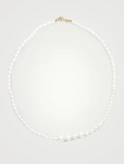 14K Gold Gradual Pearl Necklace