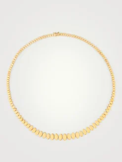 14K Gold Graduated Marquise-Eye Necklace